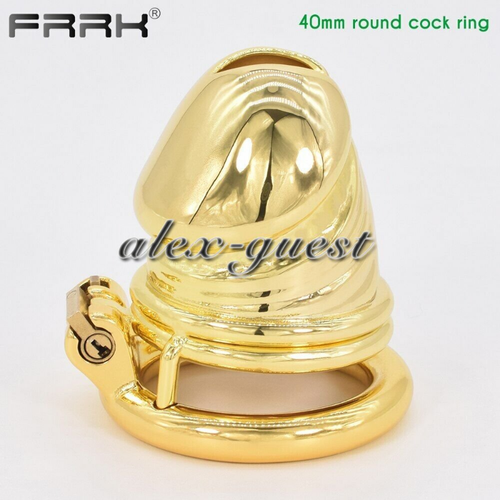 Golden Chastity Cage CB Rings Stealth Lock Chastity Device Male New - Picture 14 of 14