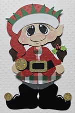 Elf Girl. Scrapbook, Card Making Paper Piecing