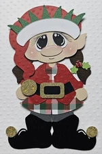 Elf Girl. Scrapbook, Card Making Paper Piecing