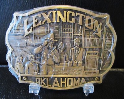 Lexington Oklahoma 89ers Day Festival First Land Run 1988 Brass Belt Buckle LE
