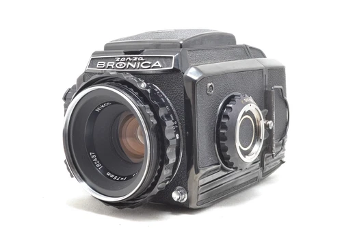 [Near Mint] Zenza Bronica S2 Black 6x6 Medium Format + Nikkor P 75mm f/2.8 #7138