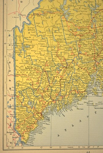 Vintage MAINE Railroad Map Depot Towns Old Original Railway Portland Bangor - Picture 6 of 6