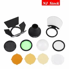 US Godox AK-R1 Round Head Flash Barn Door Color Gel Set For AD100 AD200 V1 Pro