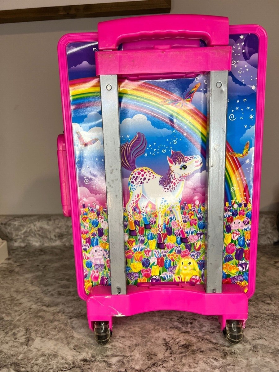 Rare Vintage Lisa Frank Rainbow Chaser Horses Pink Suitcase