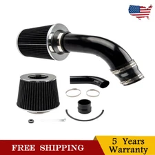 Air Intake Filter 3“ Cold Induction Kit Pipe Power Flow Hose System Black 