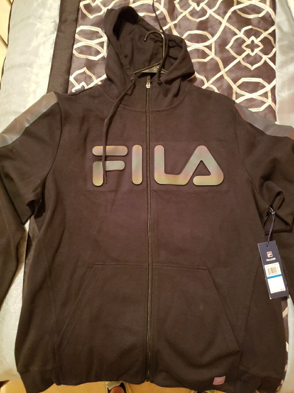 Felpa con cappuccio riflettente Fila da uomo XL