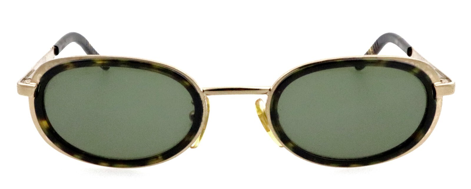 Vintage FENDI SL7116 300 49mm Gold Brown Havana Sunglasses Italy Unisex