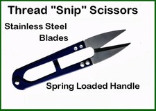 Thread Finger Snips Scissors  Stainless Steel Blades  Sewing, Embroidery