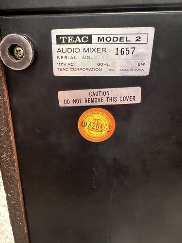TEAC Model 2 Audio Mixer 6 Channel Analog Mixer - Powers On (As Is) - Picture 22 of 22