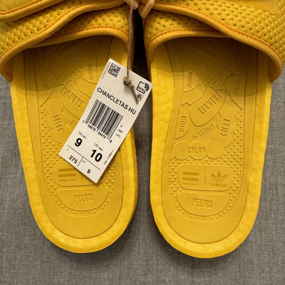 Adidas Pharrell Williams Chancletas‎ Hu Men\'s Size 9 Human Race Slides Sandals Adidas Pharrell Williams Chancletas HU Human Boost Slides  main image 4