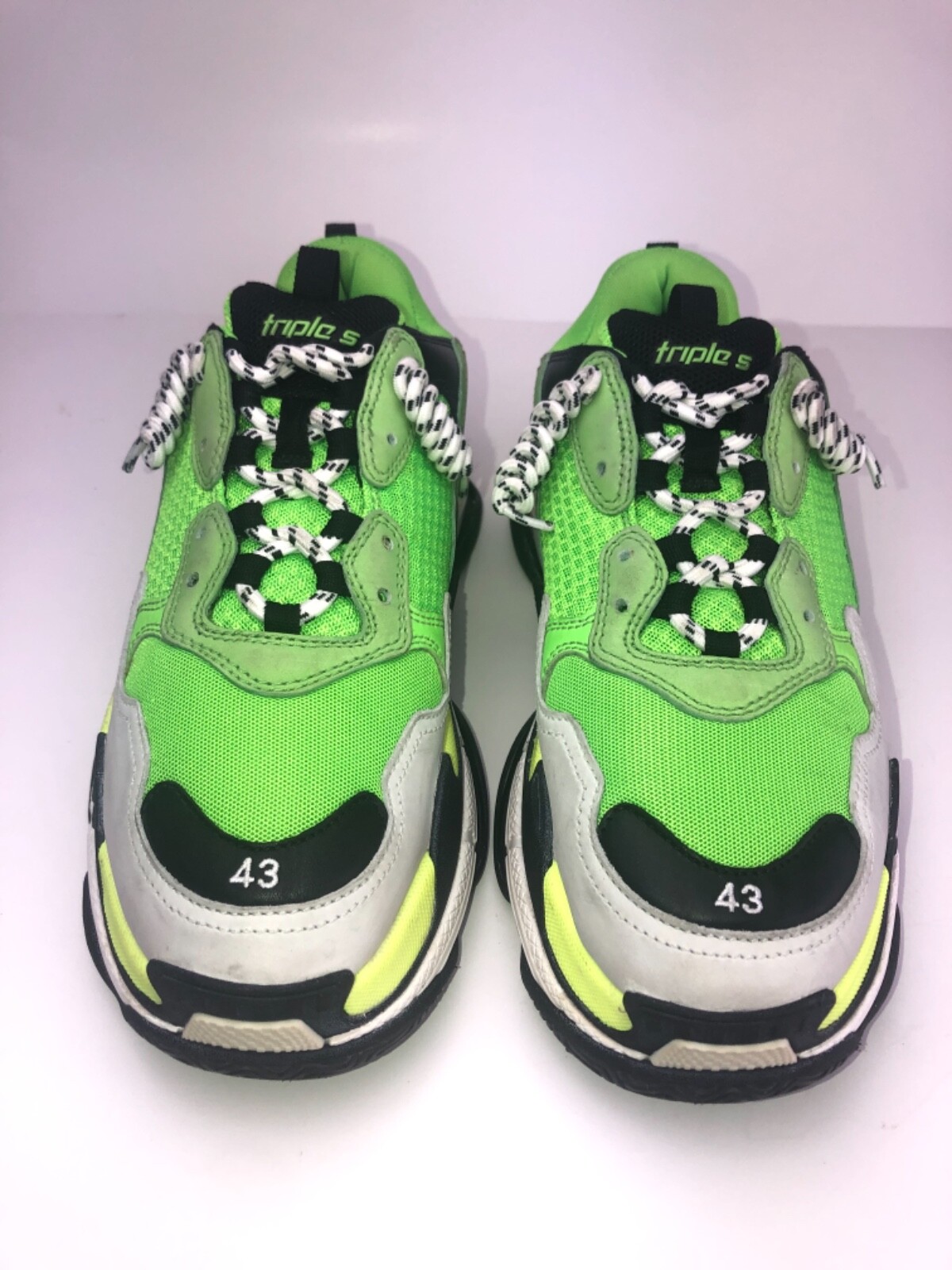 Har råd til opskrift Spole tilbage Balenciaga Triple S Lime Green Sneakers | eBay