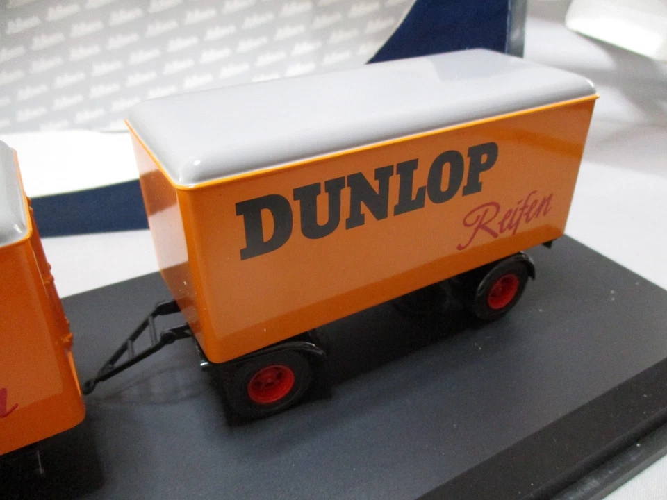 DV8275 SCHUCO 1/43 MAGIRUS DEUTZ S 6500 MIT ANHANGER DUNLOP REIFEN Ref 03171 - Photo 4/4