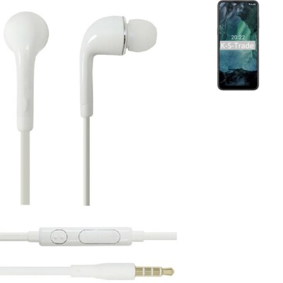 Kopfhörer für Nokia G21 headset Ohrstöpsel in ear plug weiß