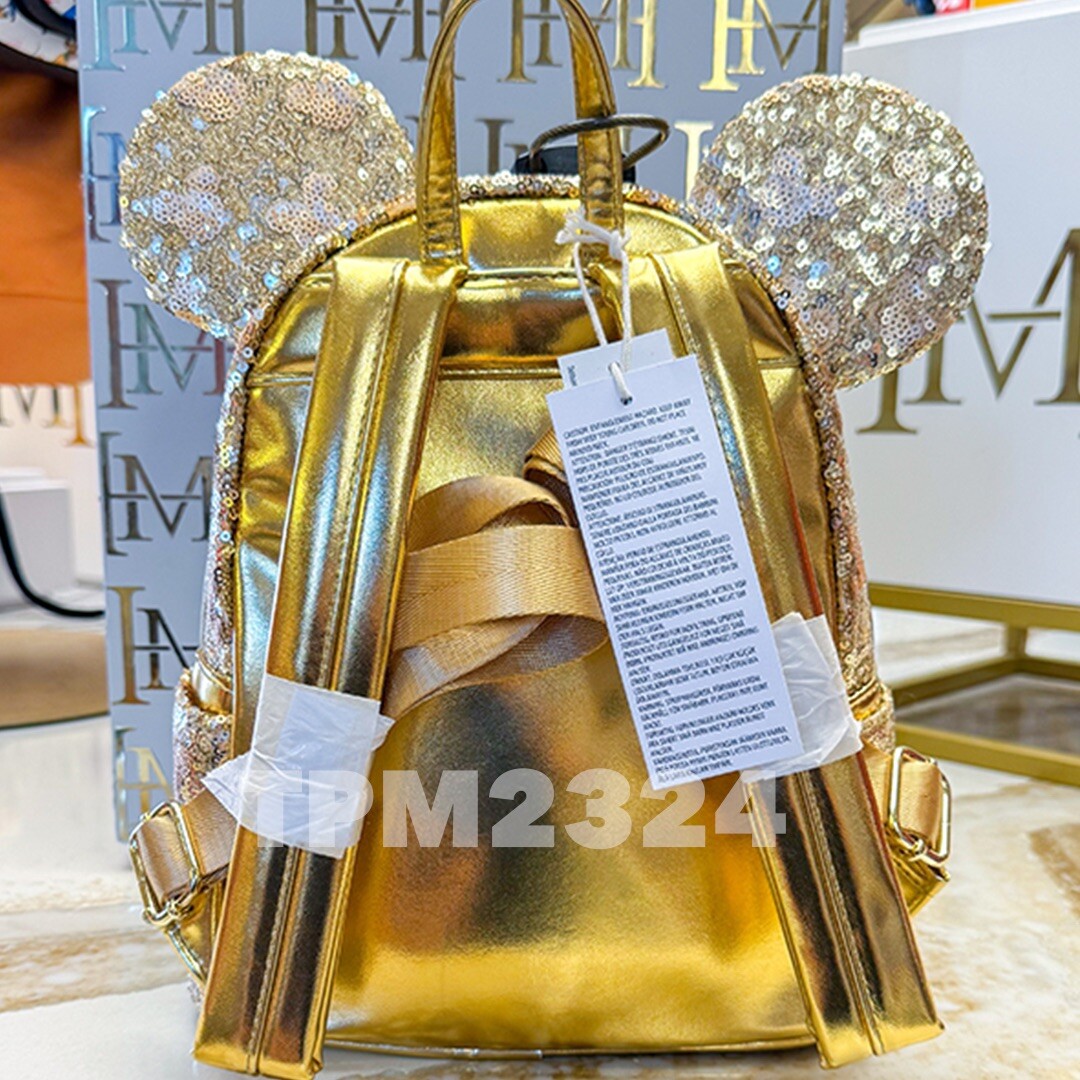 ☆Loungefly☆パーク限定 ミニーちゃんバックパック ゴールド Amazon.com | Loungefly X LASR Exclusive Disney Yellow Gold