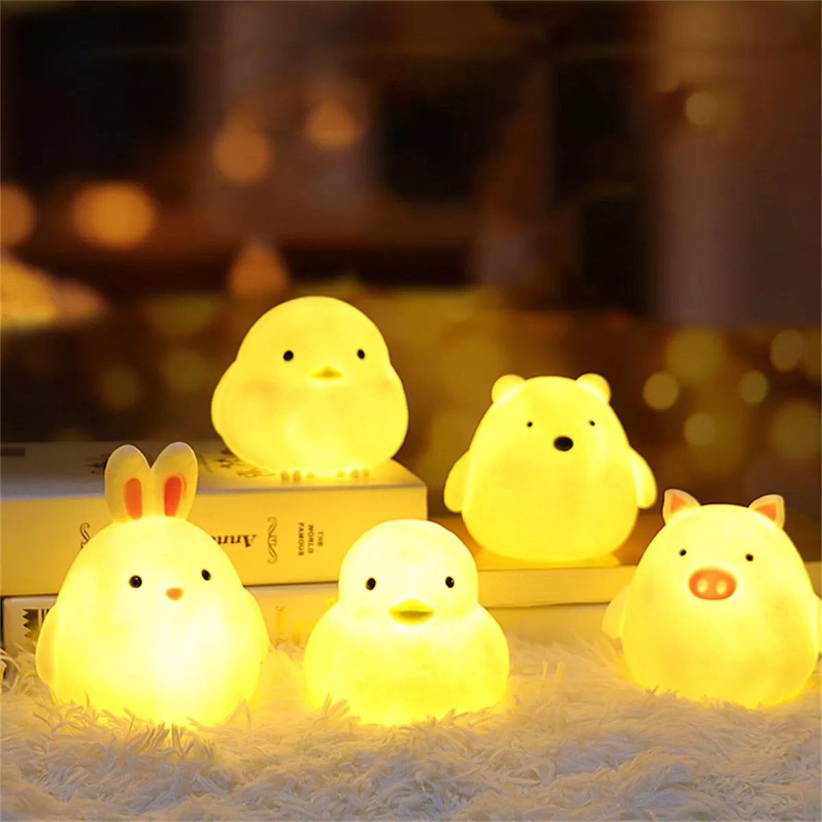 Night Light LED Cute Gift Creative Silicone Bedside Table Lamp