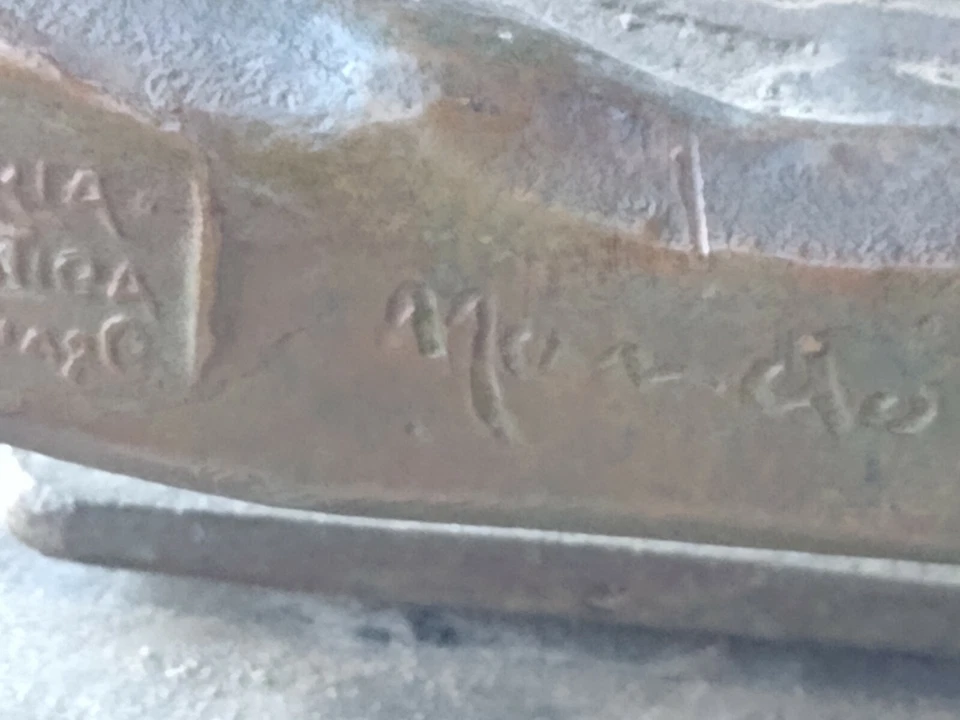 意大利 BRONZE SCULPTURE of a Child's Head 作者 Nando ( Fernando) Corti 1906 - 1960 — 第 3/4 张图片