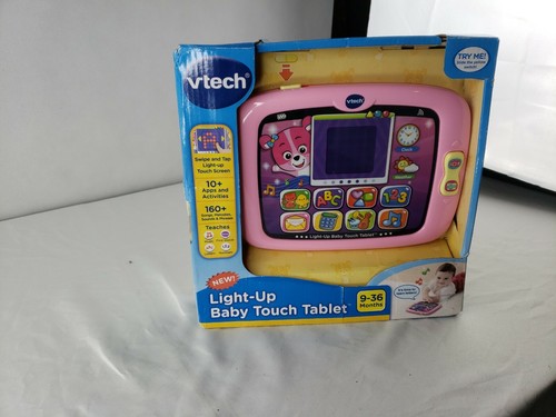 VTech Light-Up Baby Touch Tablet, Pink clock numbers music - Picture 2 of 4