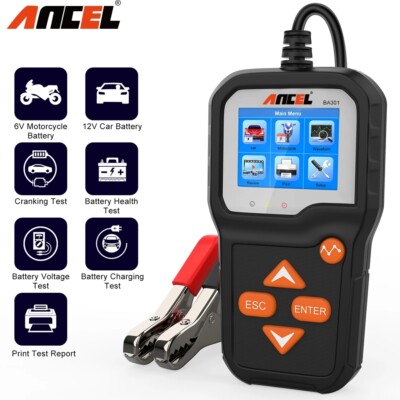 Ancel BA301 Batterie Tester 6V 2000CCA Auto Schnell Kurbeln Laden Circut Tester