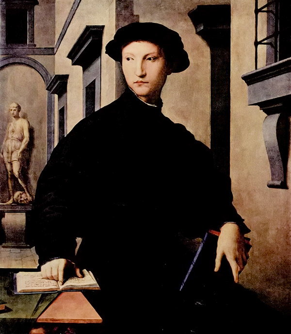 Oil Painting Agnolo Bronzino Portrait Of A Young Man Paintings