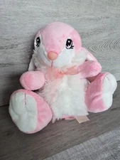 Dan Dee Pink Easter Bunny Rabbit Hoppy Hopster Plush Stuffed Animal 7"  Bow