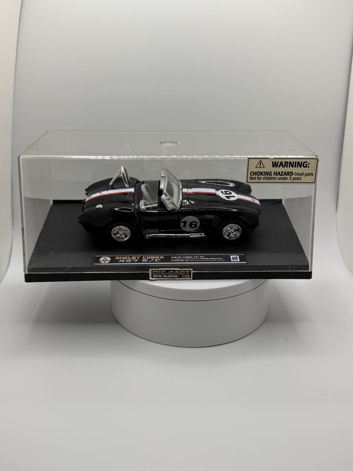 1966 Shelby Cobra 427 Classic Black New-Ray City Cruiser Diecast 1:32 Cracked