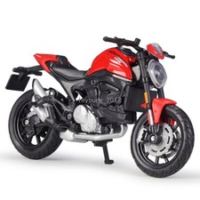 Modellino Ducati Monster + Moto 1:18 Diecast Giocattolo Veicolo Bambini Giocattoli Ragazzi Regali