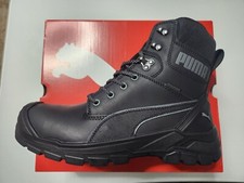 PUMA CONQUEST CTX HIGH SAFETY COMPOSIT TOE BOOT MEN'S Size 11.5 ASTM EH WP BLK