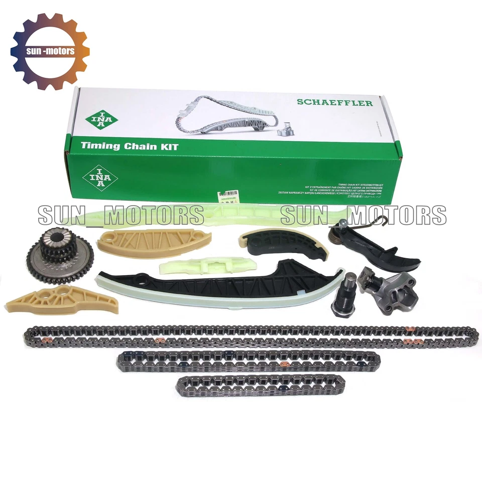 Timing Chain Head Gasket Set Intake Exhaust Valves Kit For VW Audi Jetta 2.0 TSI Foto 3 de 4