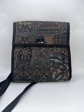 Danny K Beverly Hills CA USA Womens Tapestry Crossbody Adj. Strap Bag