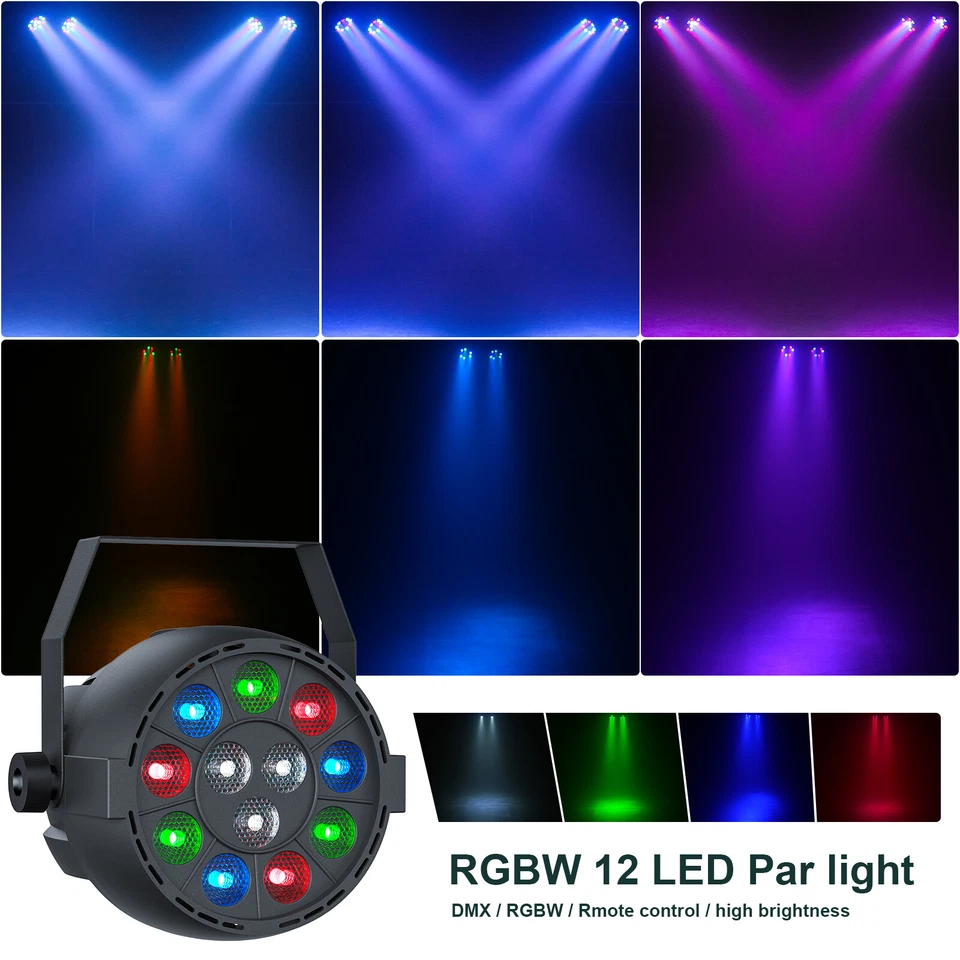 Luces DJ con Soporte para Fiestas Completo Profesional 4-Par Escenario LED Luces Foto 3 de 4