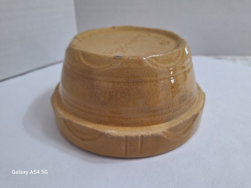 Vintage Watt Oven Ware Bowl Yelloware Art Deco Inspired 1.5" Tall 5.25" Diameter - Picture 10 of 13