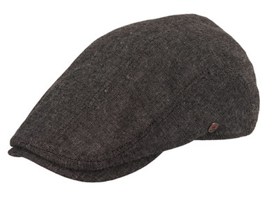 balke Duckcap fullsize Sportmütze Cotton-Linen-Mix melange schwarz Gr. S - XL