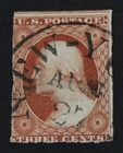 CKStamps: US Stamps Collection Scott#10A 3c Washington Used Crease