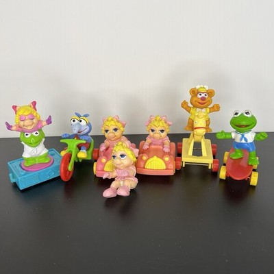Vtg McDonalds Muppet Babies Miss Piggy Fozzie Bear Kermit Gonzo Toys Lot Of 11