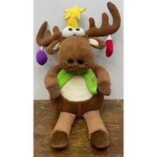 Christmas Moose Plush 2010 Promotional Alliance Intl Stuffed Animal CLEAN