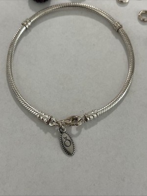 Pandora 925 Sterling Silver Vintage Retired Snake Chain Logo