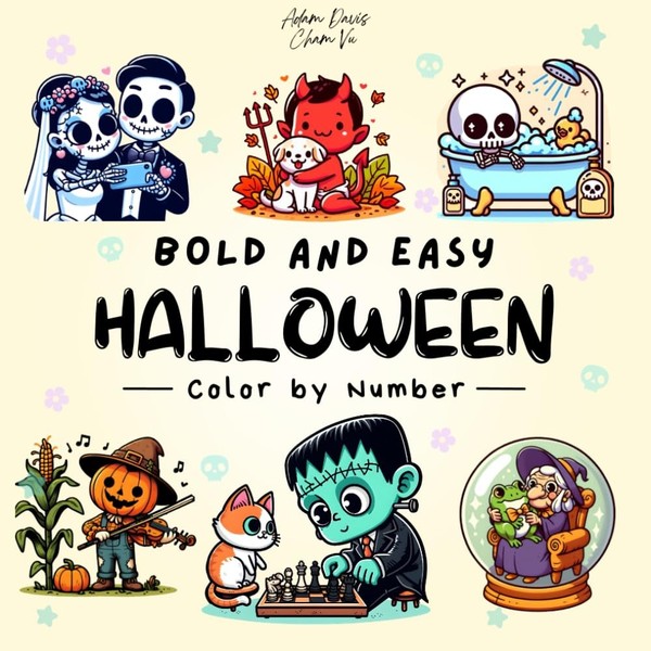 Halloween Malbuch FüR Erwachsene Und Teens, 40 Einfache Designs, Ausmalen Nach-image