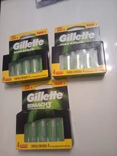 new sealed gillette mach 3 sensitive replacememt blade 12 count (4 pack x 3)
