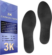 Carbon Fiber Insole, 1 Pair Rigid Shoe Insert for Men Women Recovery of Arthri