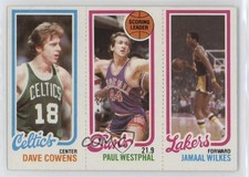 1980-81 Topps Dave Cowens Paul Westphal Jamaal Wilkes #142-186-36 HOF 1c0d