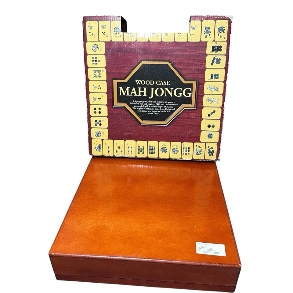 Mah Jongg in Wood Case, Cardinal Industries 2012 Never Use Sealed Bags Read - Image 4 of 4