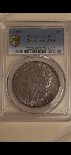1893 MORGAN DOLLAR PCGS AU DETAILS
