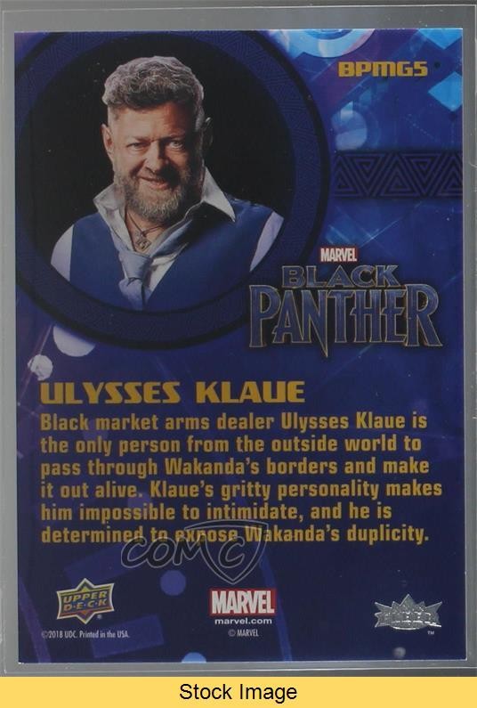 2018 Upper Deck Marvel Black Panther Ulysses Klaue #BPMG5 READ uf7 thumbnail 2