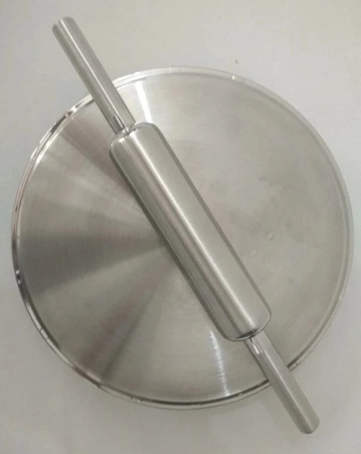 Handmade Stainless Steel Chakla Belan Rolling Pin , Board Set 10 inches
Opens in a new window or tab