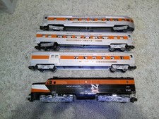 S GAUGE AMERICAN FLYER #497 NEW HAVEN DIESEL SET WITH ORANGE STRIPPED CAR