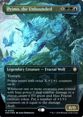 Primo, the Unbounded (Borderless) M Commander: Secrets of Strixhaven 6 NM