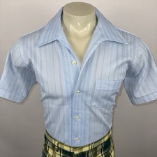 Vtg 60s 70s Arrow Knit Shirt Mens XL Polyester Hippie Rockabilly Disco Nik MCM