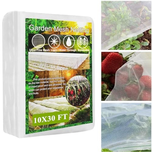 Garden Netting for Raised Bed, 10X30FT Ultra Fine Mesh Protection 10x30 FT
