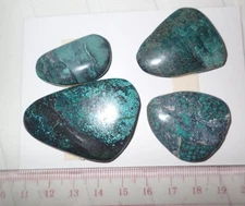 Turquoise Stone Flat Free Form Cabochon 173.5 Carat 4 pieces 34.7 gram Lot D