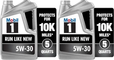 Mobil 1 Full Synthetic Motor Oil 5W-30 | Advanced Formula | 5 Quart | Pack of 2